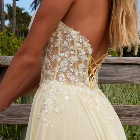 NEW FORMAL A-LINE SLEEVELESS STRAPLESS PROM DRESS W/ SWEETHEART NECK NX C1617 - Picture 11 of 12